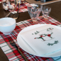 Preview: Paviot napkin Patinoire, rink, white-red-green, style